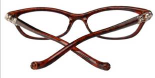 กรอบแว่นสายตาแฟชั่น สลิมแนวนอน แบบโครม chrome สีดำ