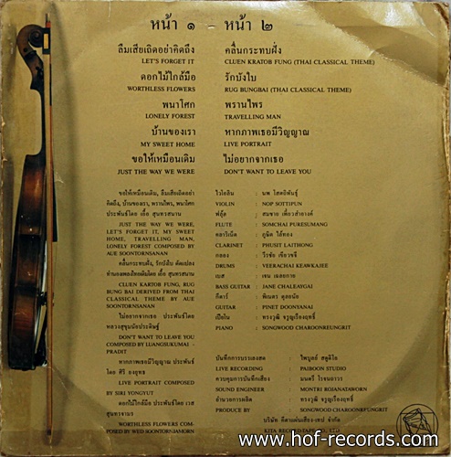 LP เยื่อไม้ เสียงจากไม้ เดี่ยวไวโอลิน อ.นพ โสตถิพันธุ์ ปก VG+ แผ่น VG+