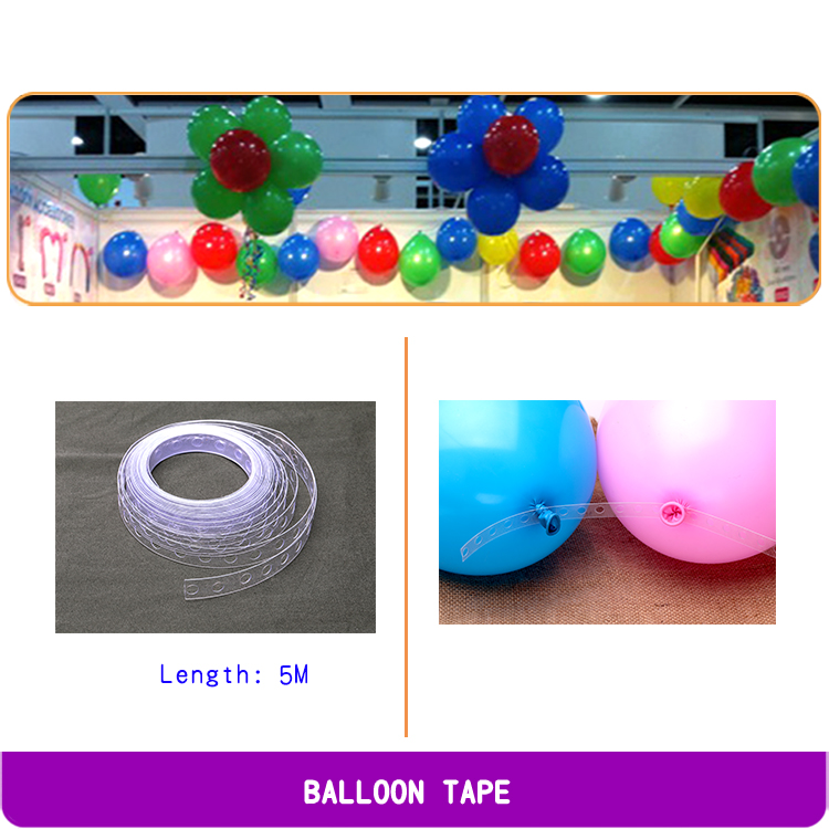 เทปพลาสติกร้อยพวงลูกโป่ง ยาว 5 ม. Balloons Strip Tape- 5 m / Item No.B708
