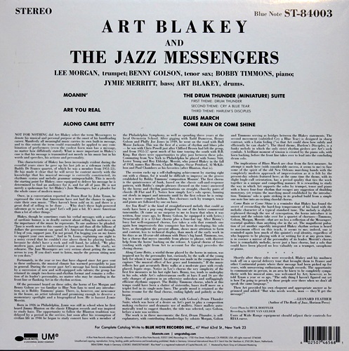 Art Blakey and the jazz messengers 1Lp New
