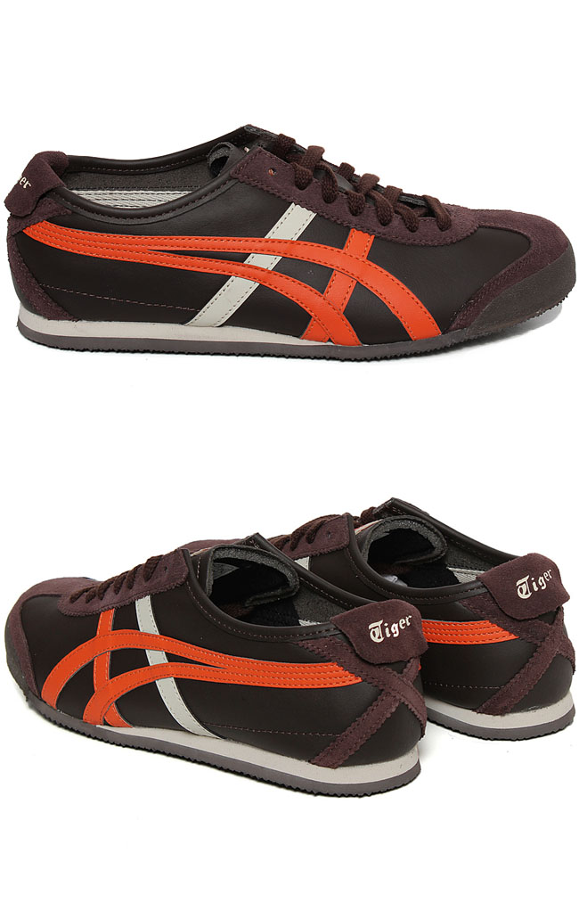 Onitsuka Tiger Mexico 66 - Dark Brown / Orange ของแท้ มีกล่อง ป้ายครบ