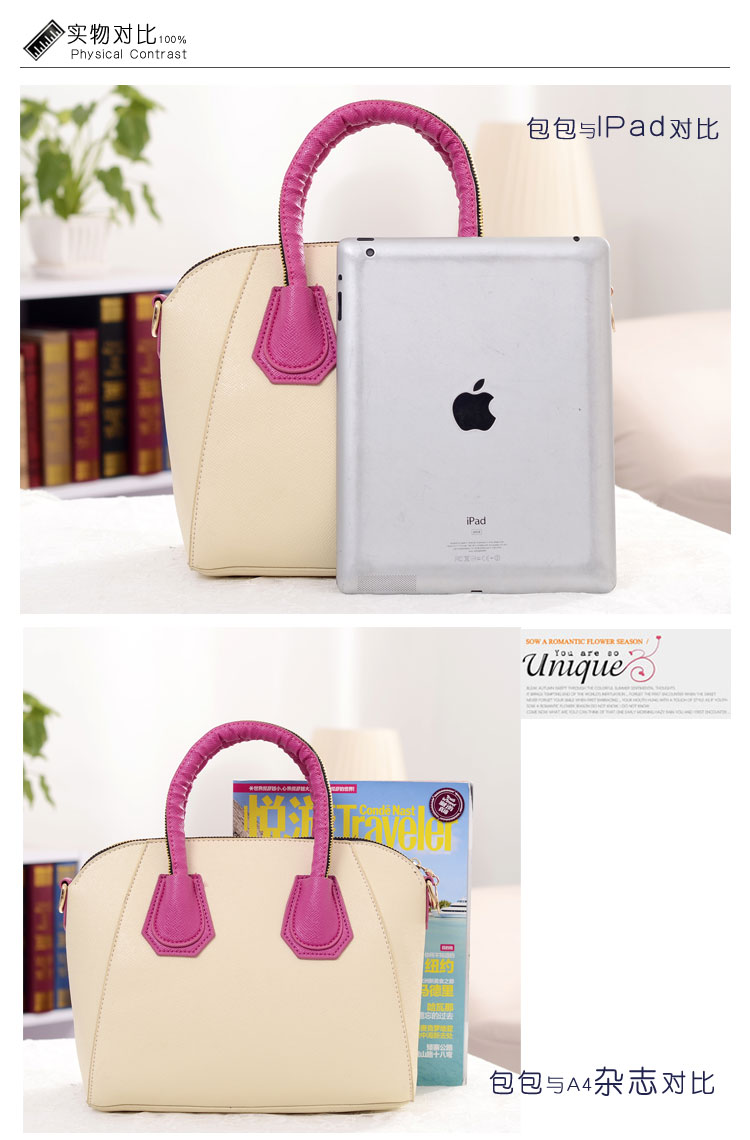 พร้อมส่งจ้า*** กระเป๋าแฟชั่น ทรงสวยเรียบหรู สีขาว สายสีชมพู เก๋ๆ สามารถถือและสะพายได้ทั้งสองแบบ