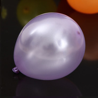 ลูกโป่งกลม เนื้อมุก สีม่วงอ่อน ไซส์ 6 นิ้ว แพ็คละ 10 ใบ (Round Pearl Light Purple Balloon Size 6')