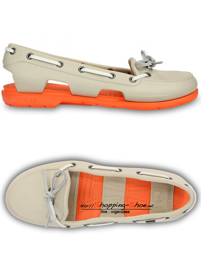 Women's Beach Line Boat Shoe - Stucco / Cosmic Orange ของแท้ Outlet ไทยและอเมริกา