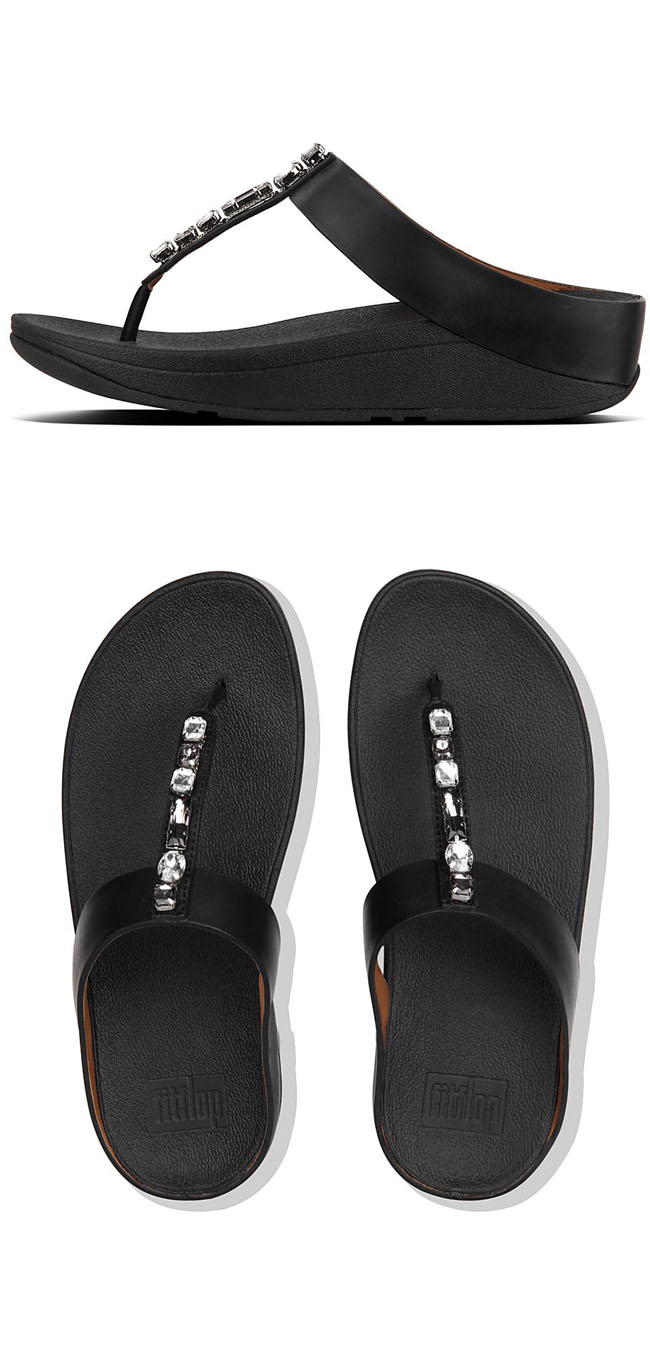 Fitflop Fino Bejewelled Black ของแท้ นำเข้าจาก USA และ UK