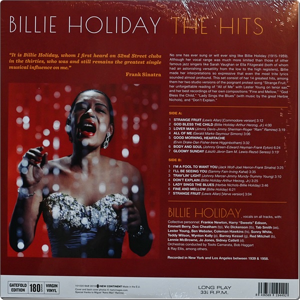 Billie Holliday - The Hits 1Lp New