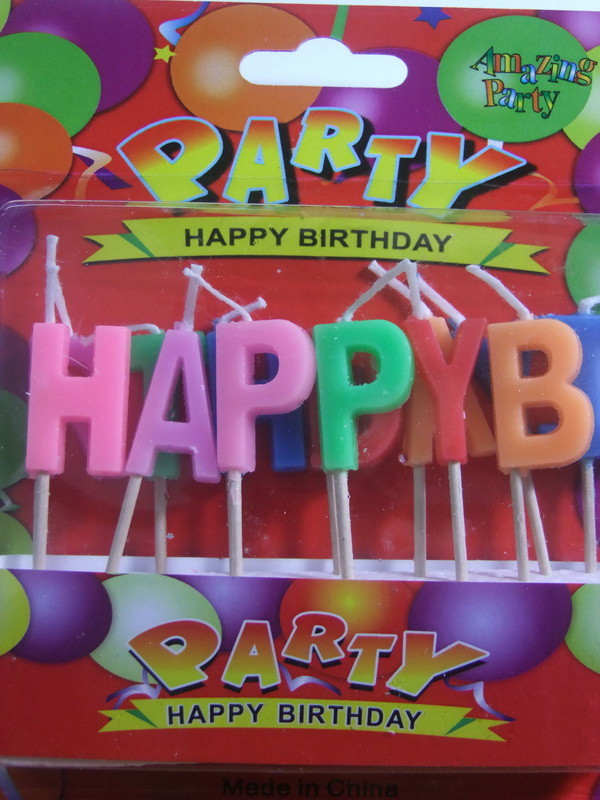 เทียนวันเกิดตัวอักษร Happy Birthday/ Item No.TL-N001