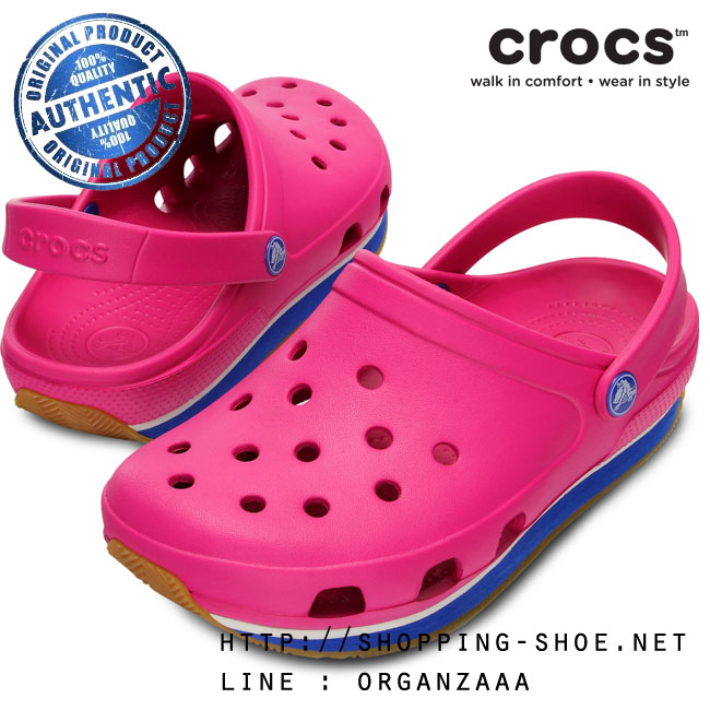 Crocs Retro Clog - Fuchsia / Sea Blue ของแท้ Outlet ไทยและอเมริกา