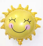 ลูกโป่งฟลอย์รูปหน้ายิ้มพระอาทิตย์ 26"- Smiley Sun 26"Shape Balloon / Item No. TL-A100