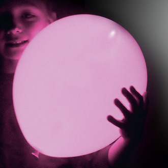 ลูกโป่ง LED สีชมพู แพ็ค 5 ชิ้น ไฟสว่างเหมือนโคมไฟ (LED Pink Balloon - LED Fixed Mode)