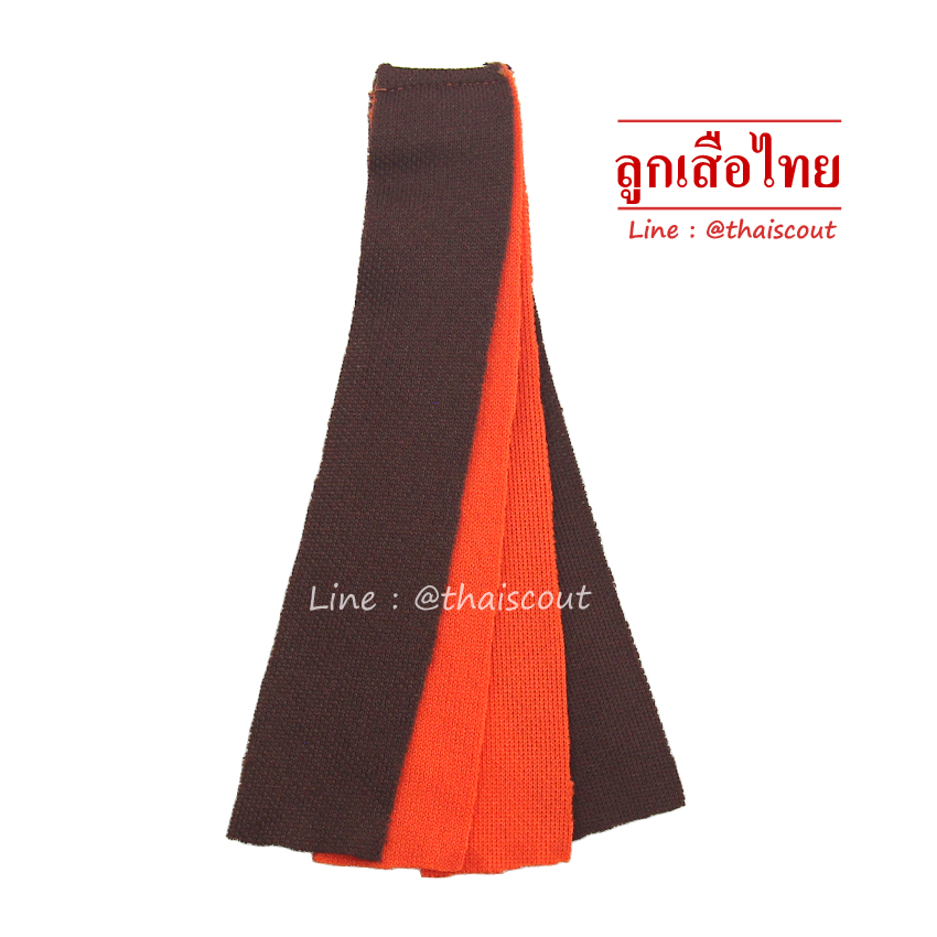 ริบบิ้นสีน้ำตาล-ส้ม หมู่พังพอน (ห่อละ 10 อัน)
