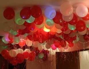 ลูกโป่ง LED สีม่วง แพ็ค 5 ชิ้น ไฟเปลี่ยนสี RGB mode (Purple Color Balloons - LED RGB Mode)