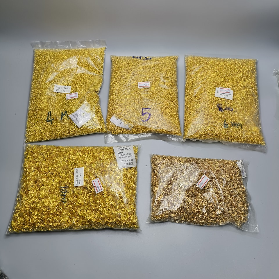 ห่วงทำสร้อย 10 มิล สีเงิน 1 กิโล อะไหล่ทำเครื่องประดับ