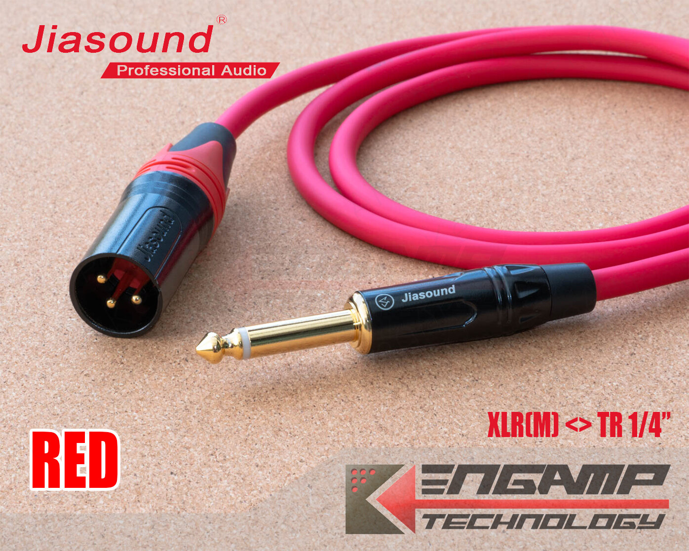 (สายประกอบ) [WIRE] สายสัญญาณเสียง XLR(M) to Phone Mono 6.35 ใช้แจ็ค Jiasound YM-001BG + 814BG สาย S-001) ดำ แดง เหลือง เขียว น้ำเงิน