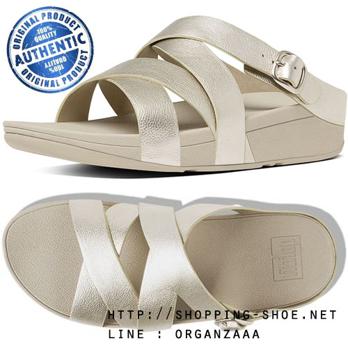 Fitflop The Skinny Criss Cross Slide Pale Gold ของแท้ นำเข้าจาก USA และ UK