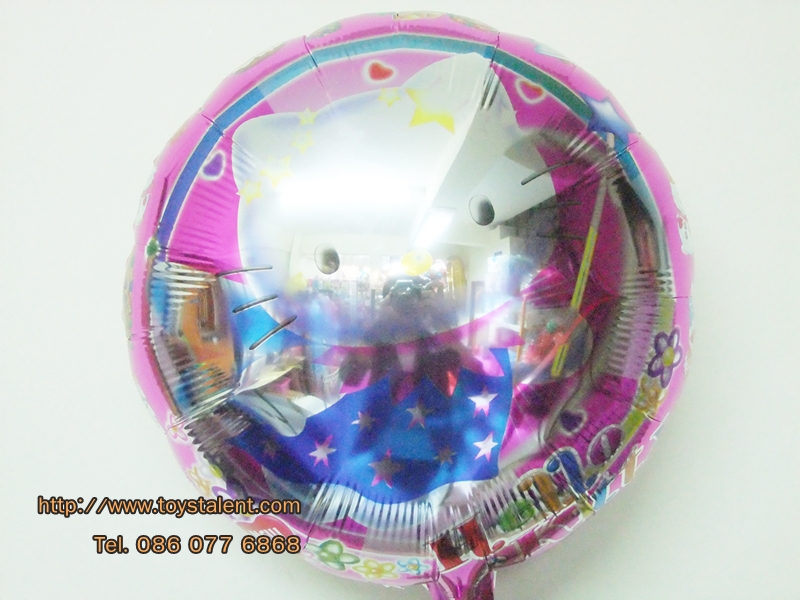 ลูกโป่งฟลอย์กลม ลายคิตตี้ ไซส์ 18 นิ้ว - Hello Kitty Round Shape Balloon / Item No. TL-A079