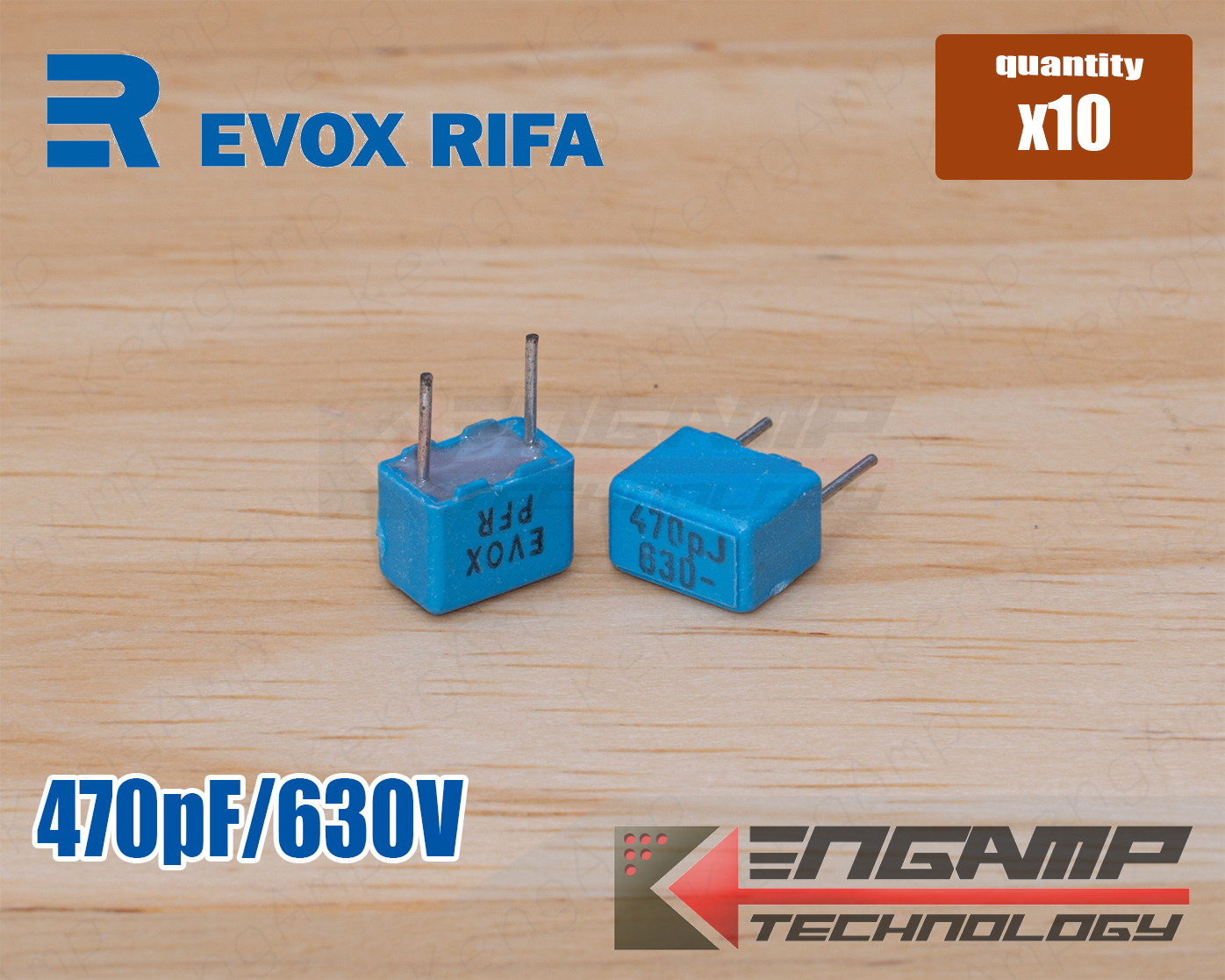 (10ตัว) [F-CAP] 470pF/630V 470pJ630V EVOX PFR5 4.5x7.2xH6mm P=5mm