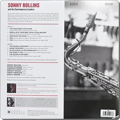 Sonny Rollins - And The Contemporary Leaders 1Lp New