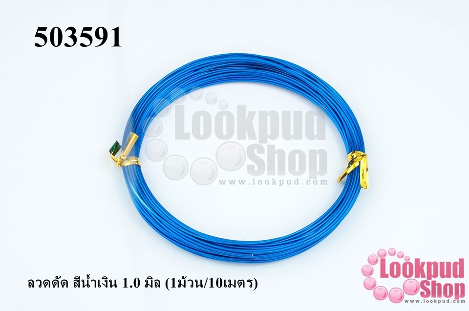 ลวดดัด สีน้ำเงิน 1.0 มิล (1ม้วน/10เมตร)