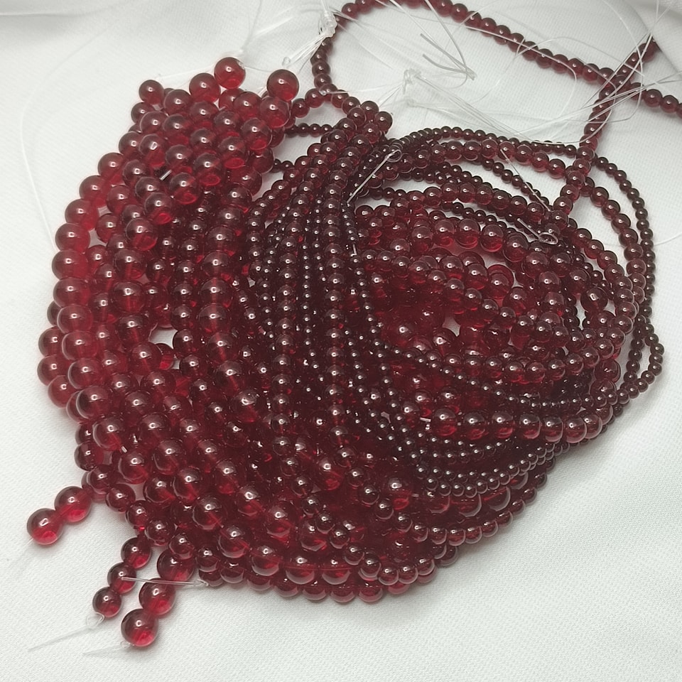 หินไวน์ควอตซ์ หินแห่งเลือด - เลือดไหลเวียนดี สุขภาพดี ยาว 37 ซม. 10 มิล (42 เม็ด)