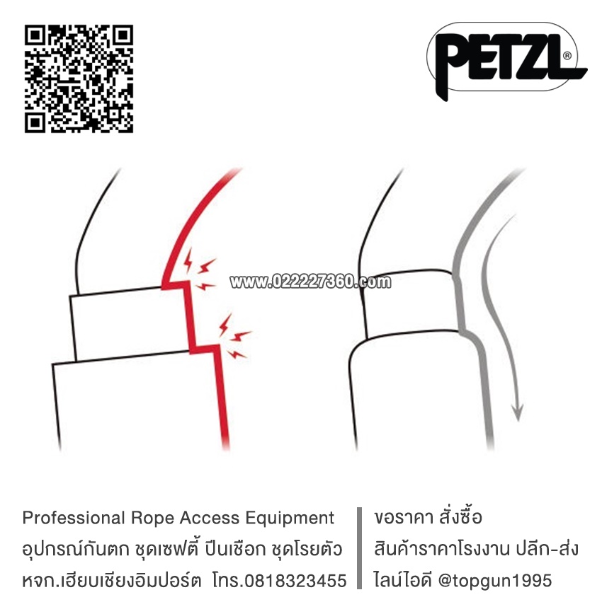 ห่วงเซฟตี้ ตะขอนิรภัย ตะขอเซฟตี้ Petzl OXAN M72A TL