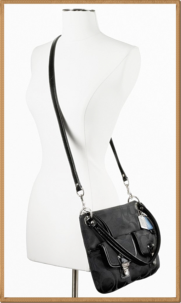 Coach Poppy Signature Sateen Hippie 18982 - Black