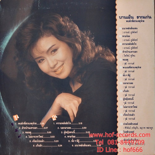 LP บานเย็น รากแก่น - พบรักที่สวนจตุจักร ปก VG+ แผ่น NM