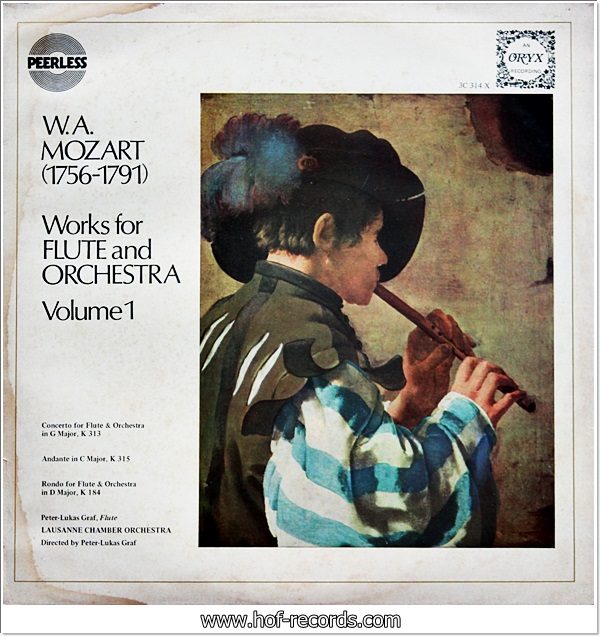 Mozart - Concerto For Flute & Orchestra In G Major, K 313 , Andante In C Major, K 315 , Rondo For Flute & Orchestra In d Major, K 184 (England) 1Lp VG++