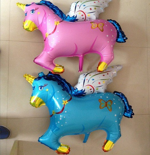 Pink Unicon Shape Foil Balloon - บอลลูนม้ายูนิคอร์นสีชมพู/ Item No.TL-B014
