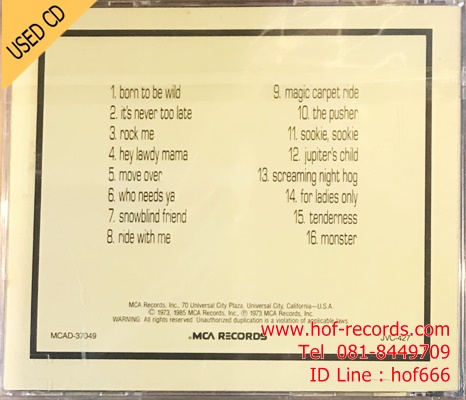 Steppen Wolf - 16 Greatest hits (US) Used CD 1 Dise VG++