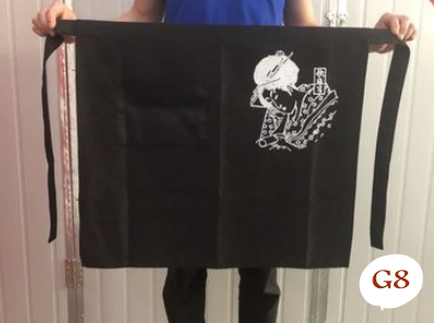 เอี๊ยมเชฟญี่ปุ่น ผ้ากันเปื้อนคาดเอว ญี่ปุ่น ปักลาย คอตตอน ผู้หญิง ผู้ชาย