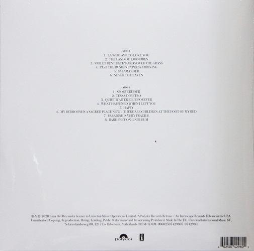 Lana Del Rey - Violet Bent Black Wards Over The Glass 1Lp N.