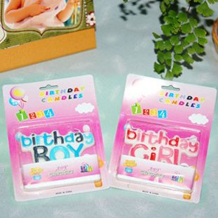 เทียนวันเกิด Birthday Girl สีชมพู / Item No. TL-N005