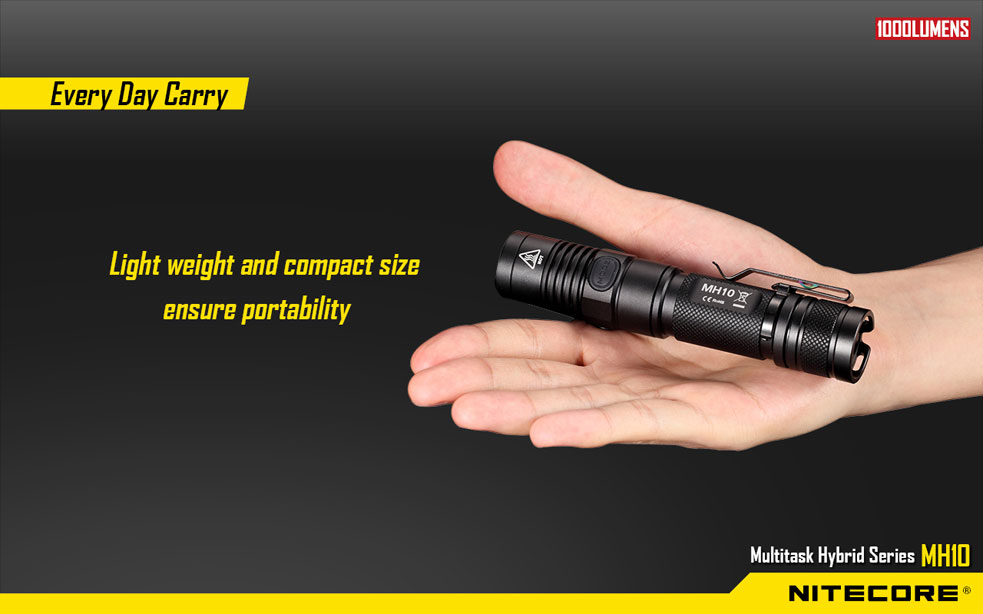 ไฟฉาย NITECORE MH10 **ชาร์จ USB แถมแบต18650**