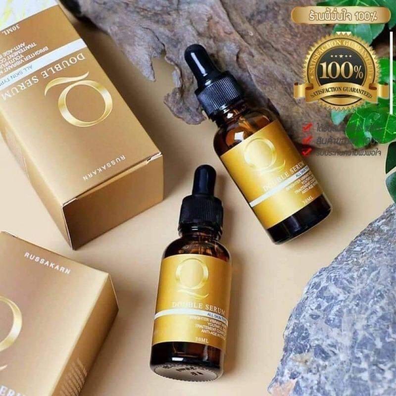 เซรั่มคิว ลดสิว ฝ้า กระ หน้าเด้ง 30ml. Q Double Serum