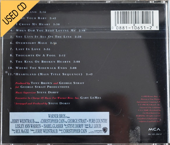 USED CD George Strait - Pure Country