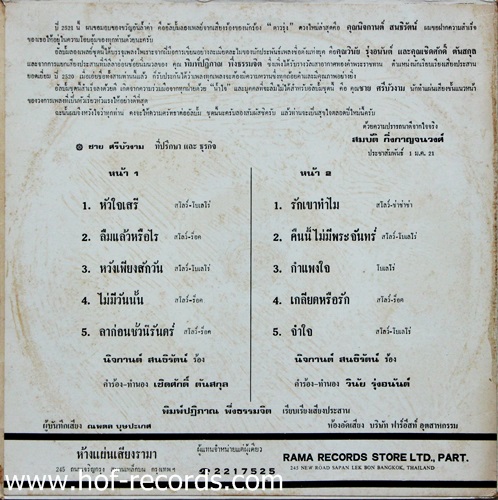 LP นิจกานต์ สนธิรัตน์ - รักเขาทำไม , คืนนี้ไม่มีพระจันทร์ , กำแพงใจ ปก VG ++ แผ่น VG++