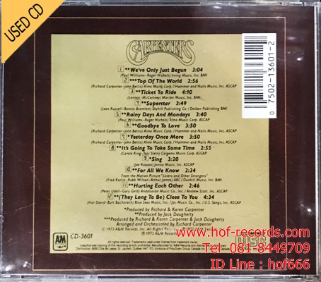 Carpenter - The Singles 1969-1973 ( Canada ) Used CD 1 Dise VG++