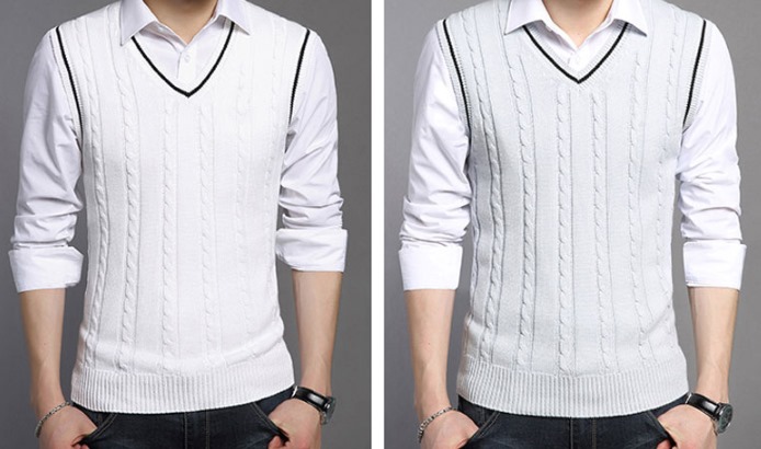 กั๊กไหมพรมผู้ชาย ถักนูน เดินเส้นขาว Size No.35-37-39 41 หลากสี ดำ เทาอ่อน ขาว น้ำเงิน