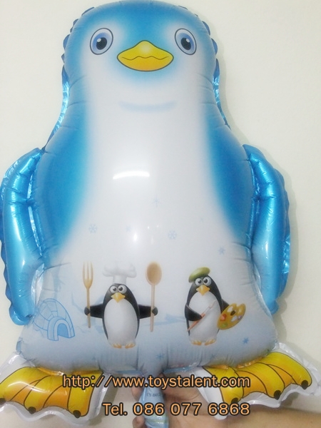 ลูกโป่งฟลอย์เพนกวินสีฟ้า - Blue Penguin Foil Balloon / Item No. TL-B024