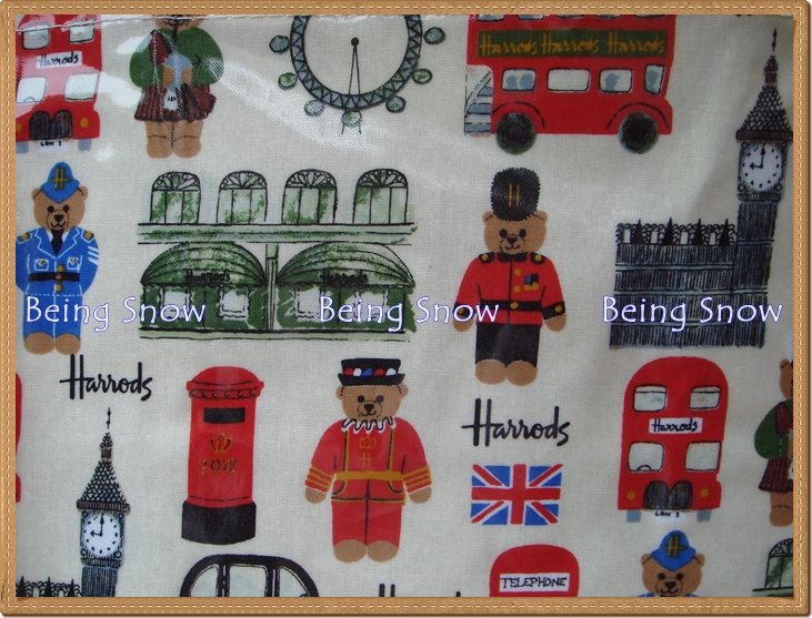 London Bear Gusset Shopper Bag - Small