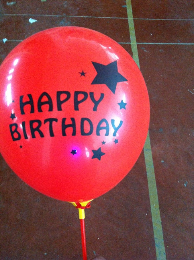 ลูกโป่ง LED พิมพ์ลาย Happy Birthday คละสี แพ็ค 5 ชิ้น ไฟสลับสี (LED Balloon Happy Birthday Mixed Color - LED RGB)