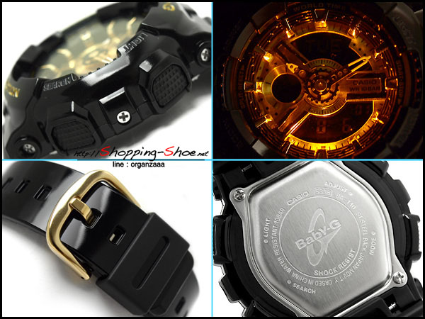 Casio Baby-G รุ่น BA-110-1A Black-Gold Series ของแท้ 100% จากญี่ปุ่น