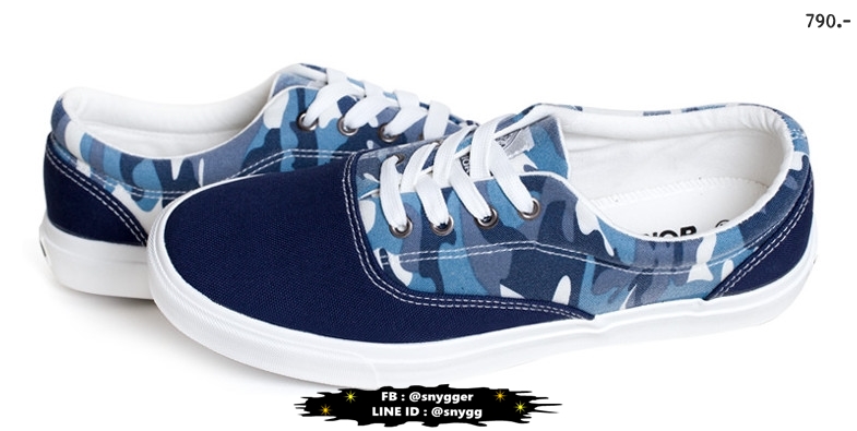 Camo shoes ใส่ได้กับทุกสไตล์ สีกรมท่า