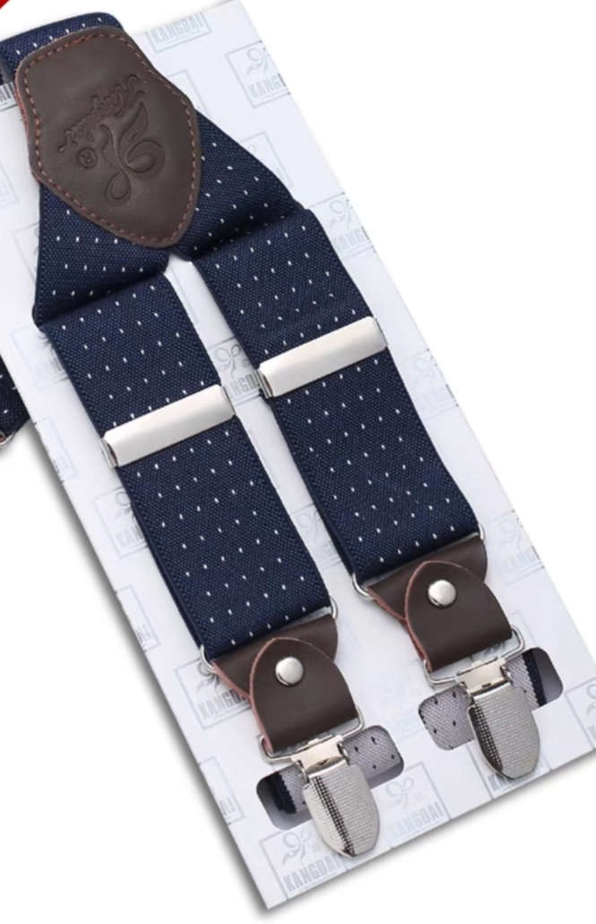 สายรัดกางเกงเอี๊ยม มาตรฐาน 4จุด หูคู่ ไม่เป็นสนิม แบบ Y กว้าง 3.5cm แบหูคู่ หนังแท้ สี น้ำเงิน น้ำตาล น้ำตาลแดง แดง ขาว เนื้อ ดำ เทา