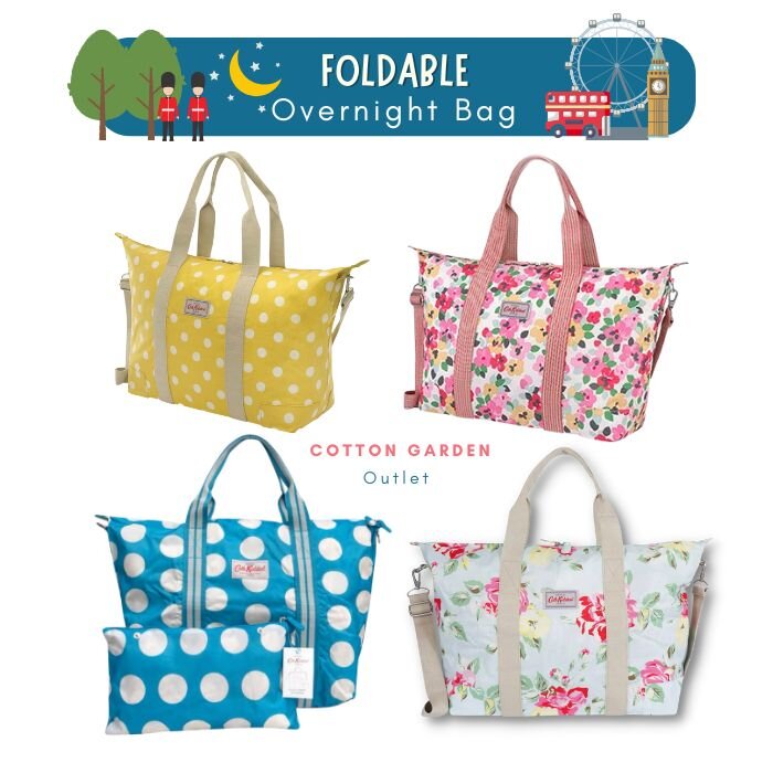 🇬🇧แท้ 100% ใบใหญ่ กระเป๋าเดินทางพับได้ foldaway overnight bag
