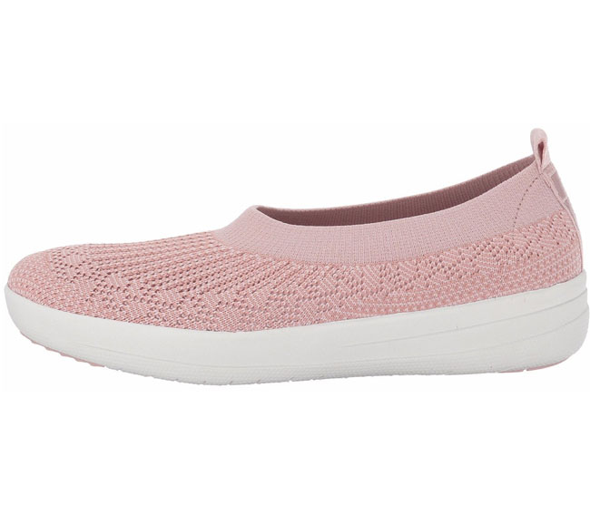 Fitflop Uberknit Slip On Ballet Flat Neon Blush / White ของแท้ นำเข้าจาก USA และ UK