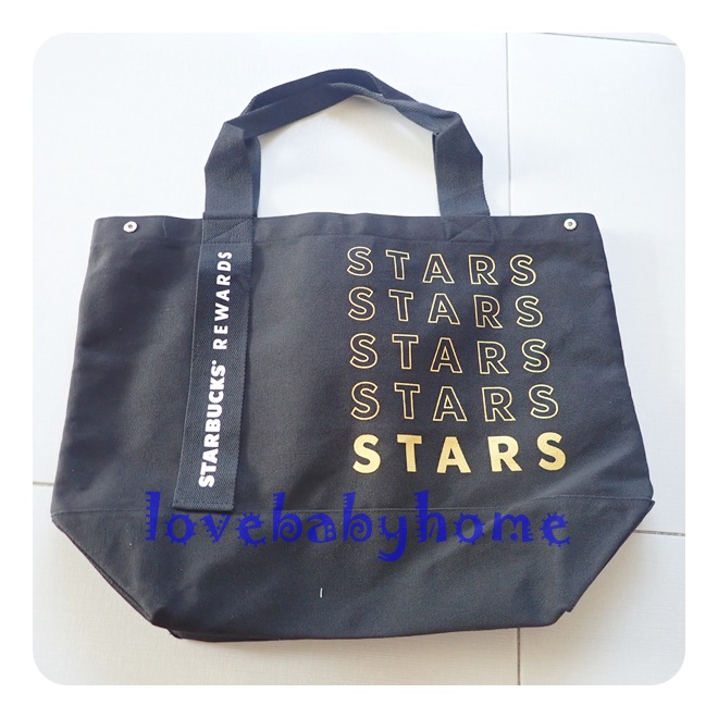 กระเป๋าผ้า ใบใหญ่ กระเป๋าสีดำ Starbuck