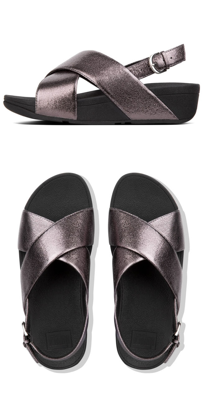 Fitflop Lulu Molten Metal Sandal Pewter ของแท้ นำเข้าจาก USA และ UK
