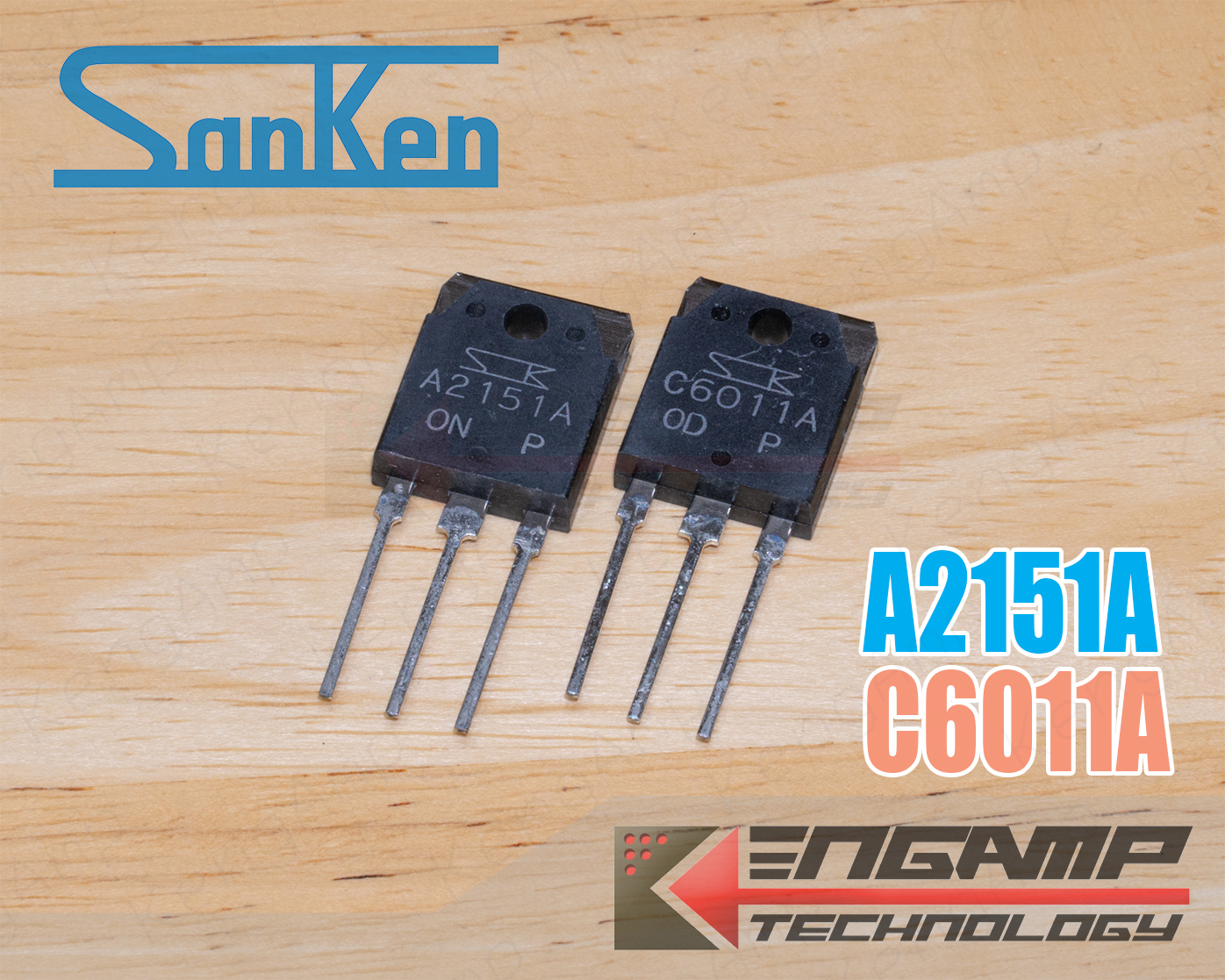 (1คู่) [TR] A2151A + C6011A SANKEN PNP NPN TR 15A 230V 160W